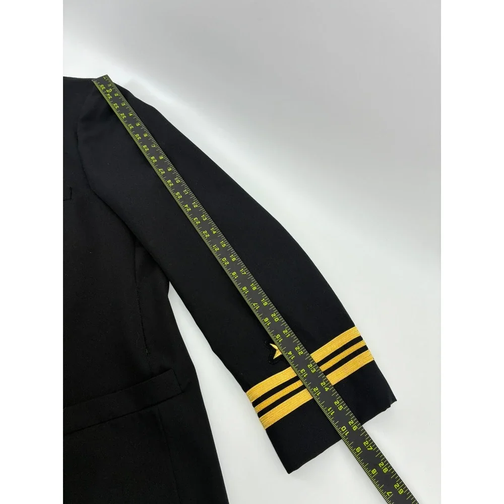 US NAVY Brook Brothers 50L Premier Collection Double Breasted Blazer USA Black